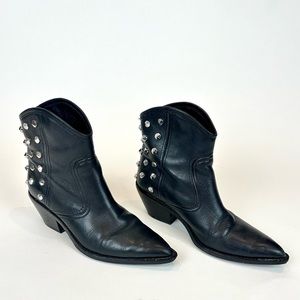 Studded punky cowgirl boots